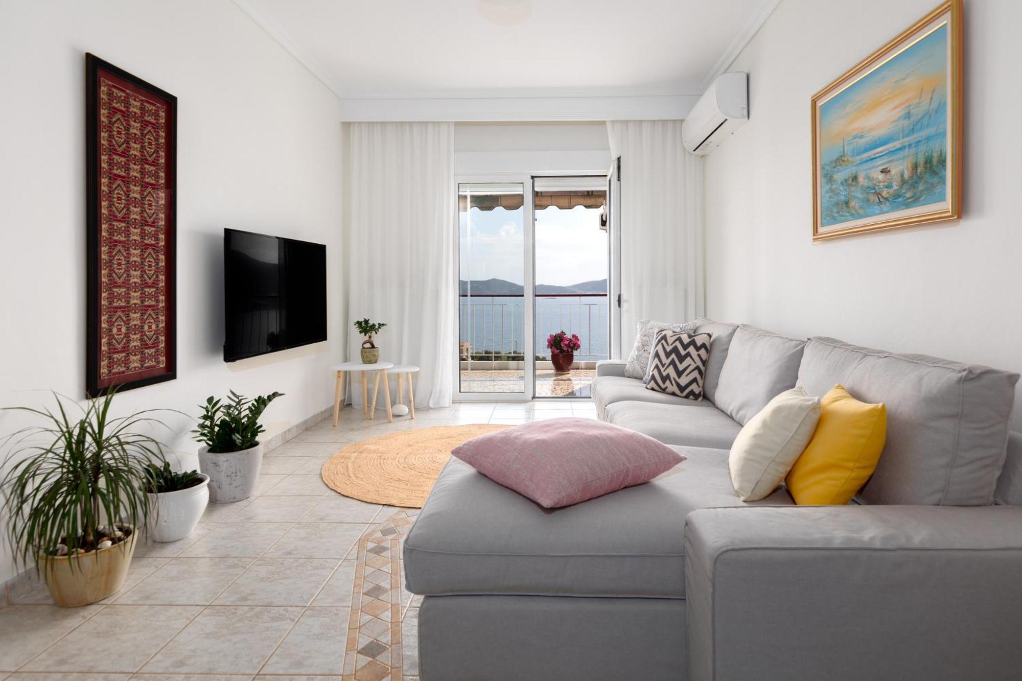 Mimoza'S Sea View Apartment Palaiontsiflikion Luaran gambar